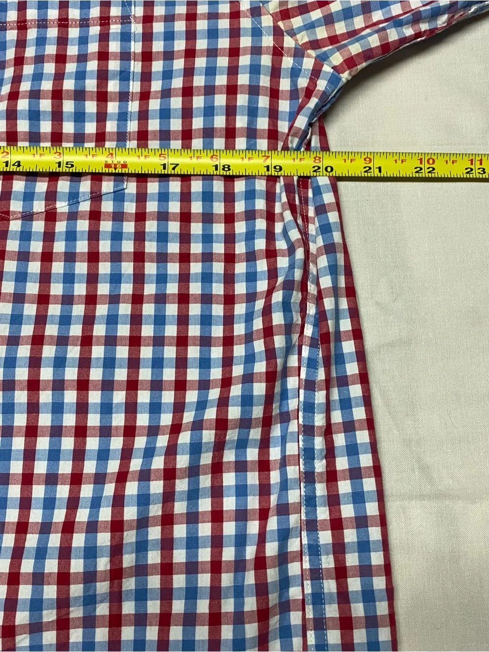 J. Crew Red and Blue Check Cotton Button-Down Shirt